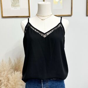 Dex Black Lace Trim Cami